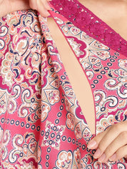 Printed Pink Maternity Kaftan