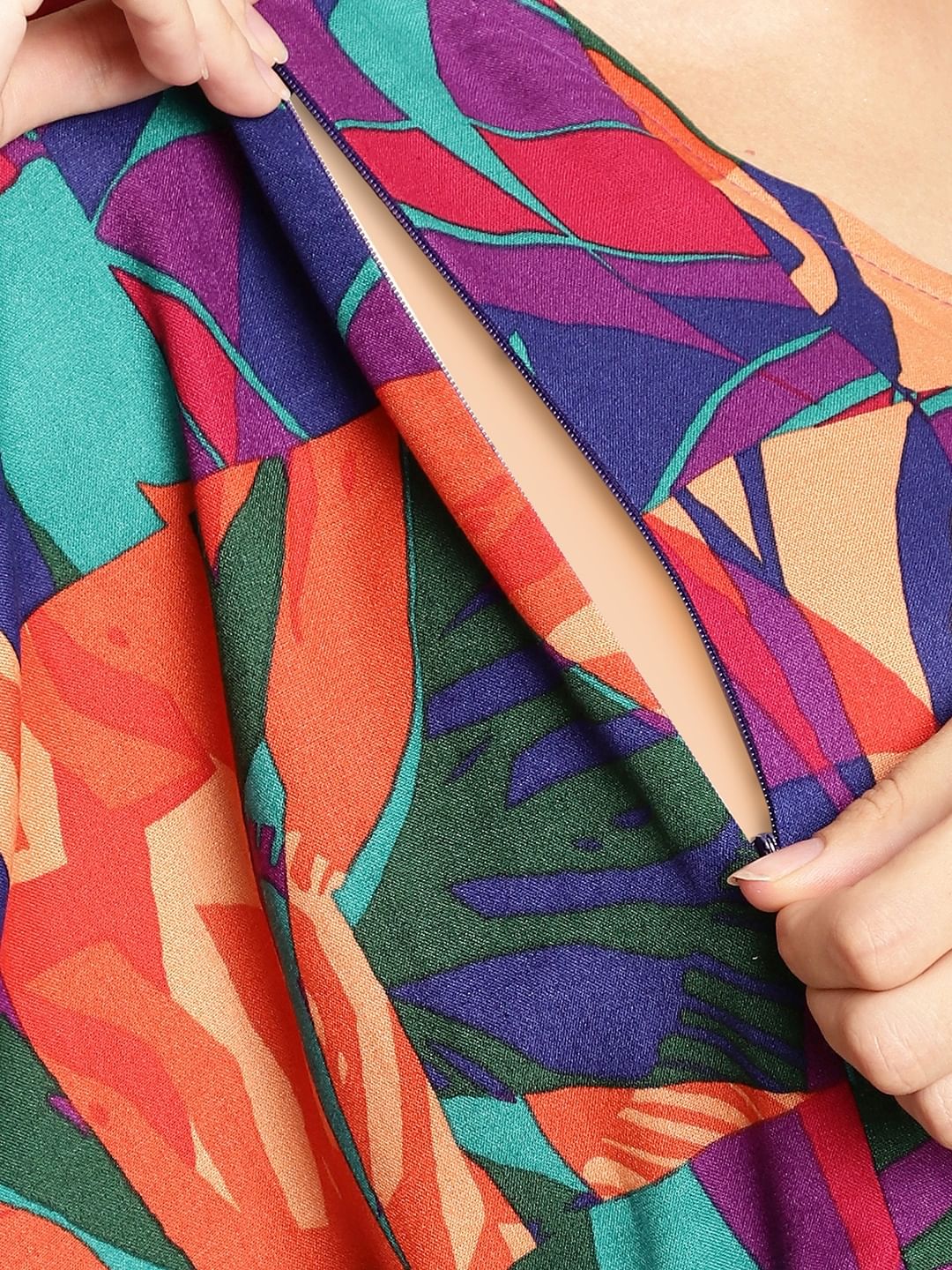 Abstract Print Multi Colour Maternity Kaftan