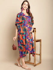 Abstract Print Multi Colour Maternity Kaftan