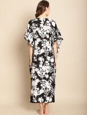 Floral Black Maternity Kaftan