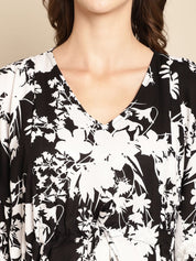 Floral Black Maternity Kaftan