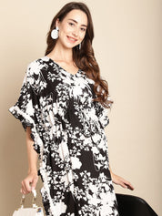 Floral Black Maternity Kaftan