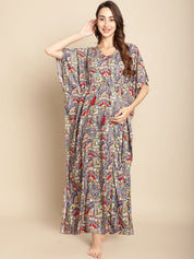 Abstract Print Multi Colour Maternity Kaftan