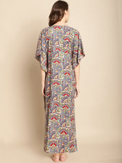 Abstract Print Multi Colour Maternity Kaftan