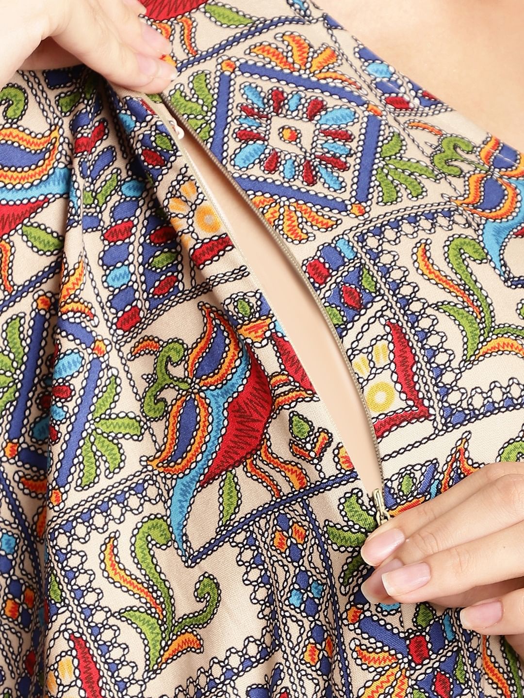 Abstract Print Multi Colour Maternity Kaftan
