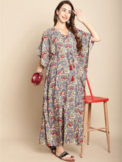 Abstract Print Multi Colour Maternity Kaftan