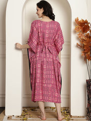 Pink Rayon Maternity Kaftan