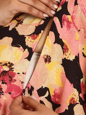 Rayon Floral Multi Maternity Feeding Kaftan