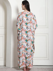 Floral Print Multi Rayon Maternity Kaftan