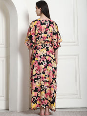 Floral Print Multi Rayon Maternity Kaftan