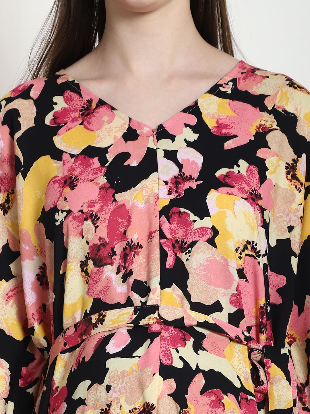 Floral Print Multi Rayon Maternity Kaftan
