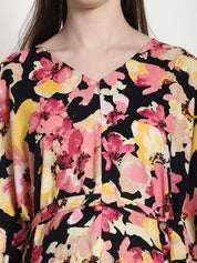 Floral Print Multi Rayon Maternity Kaftan