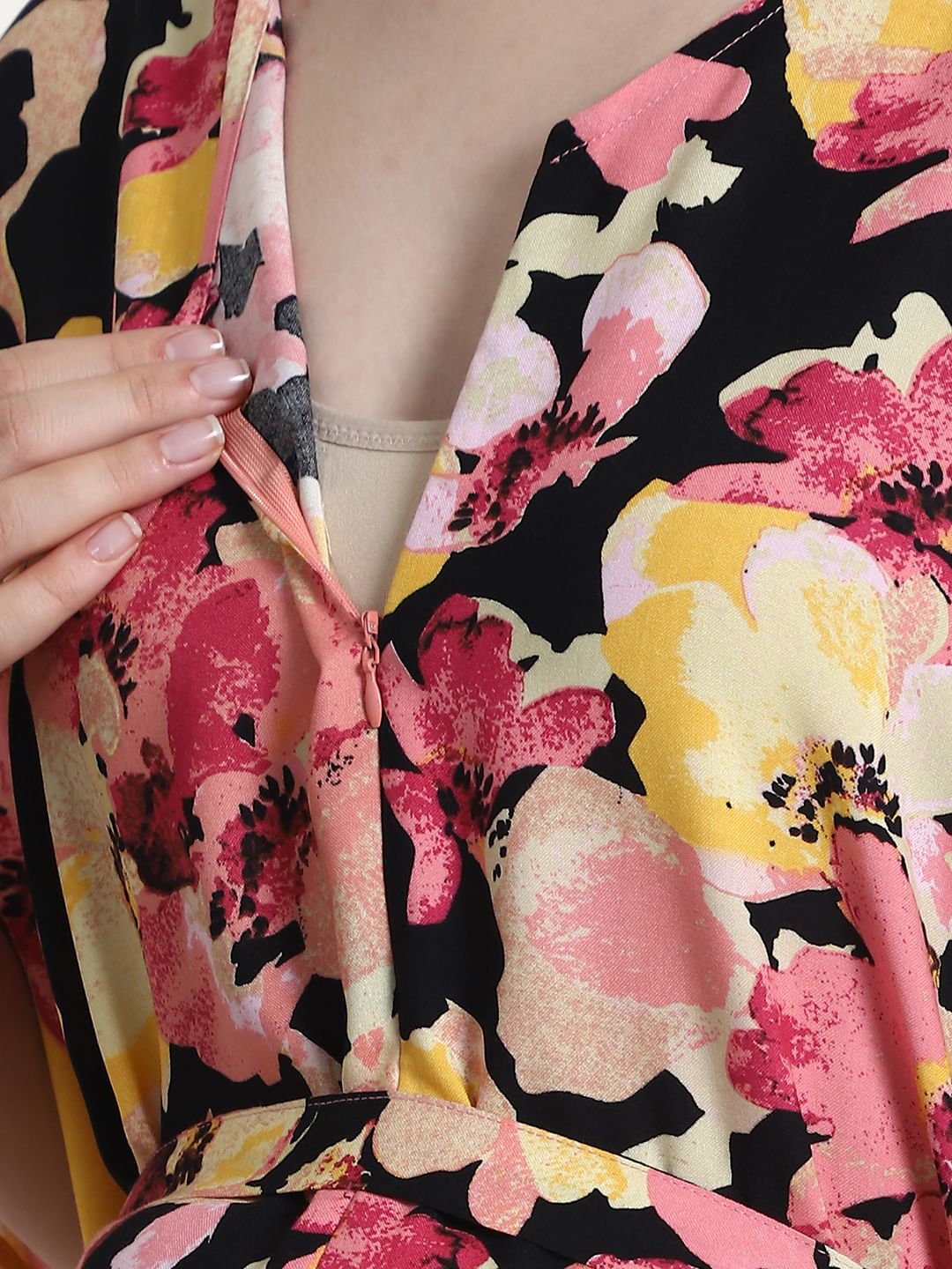 Floral Print Multi Rayon Maternity Kaftan