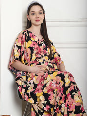 Floral Print Multi Rayon Maternity Kaftan