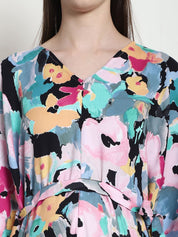 Floral Print Multi Rayon Maternity Kaftan