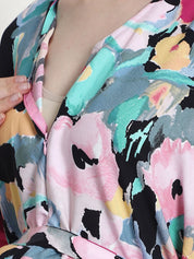 Floral Print Multi Rayon Maternity Kaftan