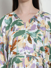 Floral Print Multi Rayon Maternity Kaftan