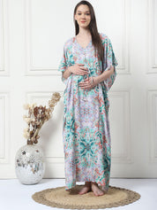 Geometric Print Multi Rayon Maternity Kaftan