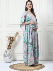 Geometric Print Multi Rayon Maternity Kaftan