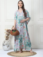 Geometric Print Multi Rayon Maternity Kaftan