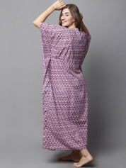 Purple & Yellow Floral Maternity Kaftan