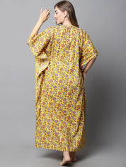 Yellow & Red Floral Maternity Kaftan