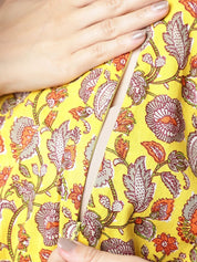 Yellow & Red Floral Maternity Kaftan