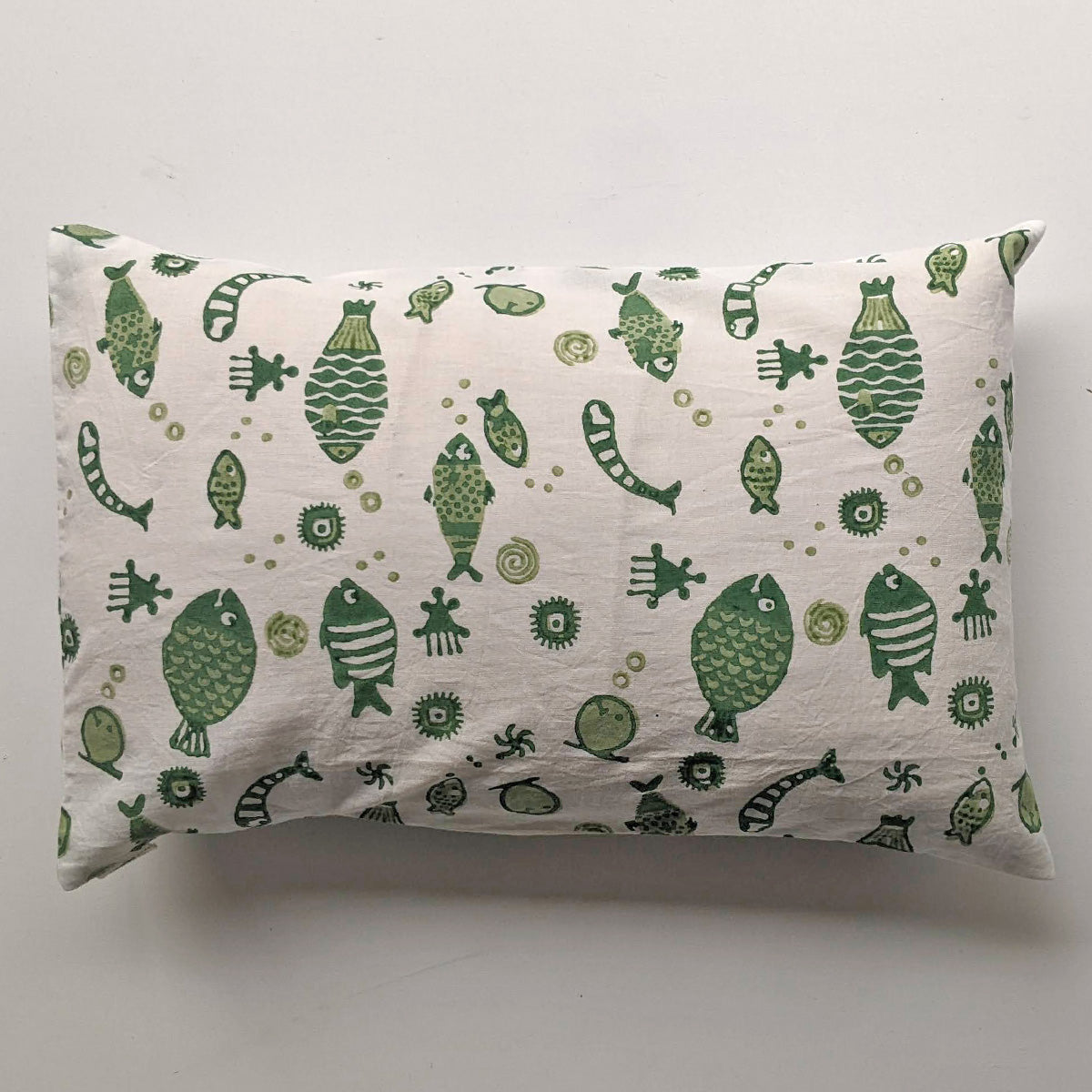 WHITEWATER KIDS GIFT SET - ORGANIC FISH PRINT KAPOK PILLOW + SWADDLE