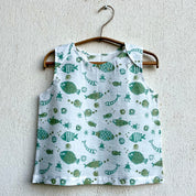 WHITEWATER KIDS UNISEX ORGANIC KOI JHABLA BAG - YELLOW PATANG AND KOI MINT