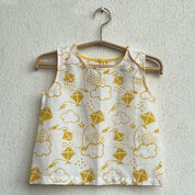 WHITEWATER KIDS UNISEX ORGANIC KOI JHABLA BAG - YELLOW PATANG AND KOI MINT