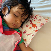 WHITEWATER KIDS GIFT SET - ORGANIC FISH PRINT KAPOK PILLOW + MARACAS