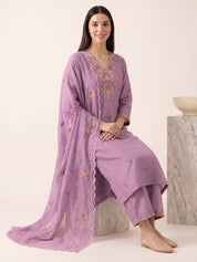 amoha by Secret Wish Purple Floral Cotton Blend Non-Maternity Kurta Set