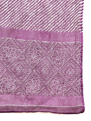 Purple Bandhani Cotton Maternity Kurta with Trouser and Dupatta