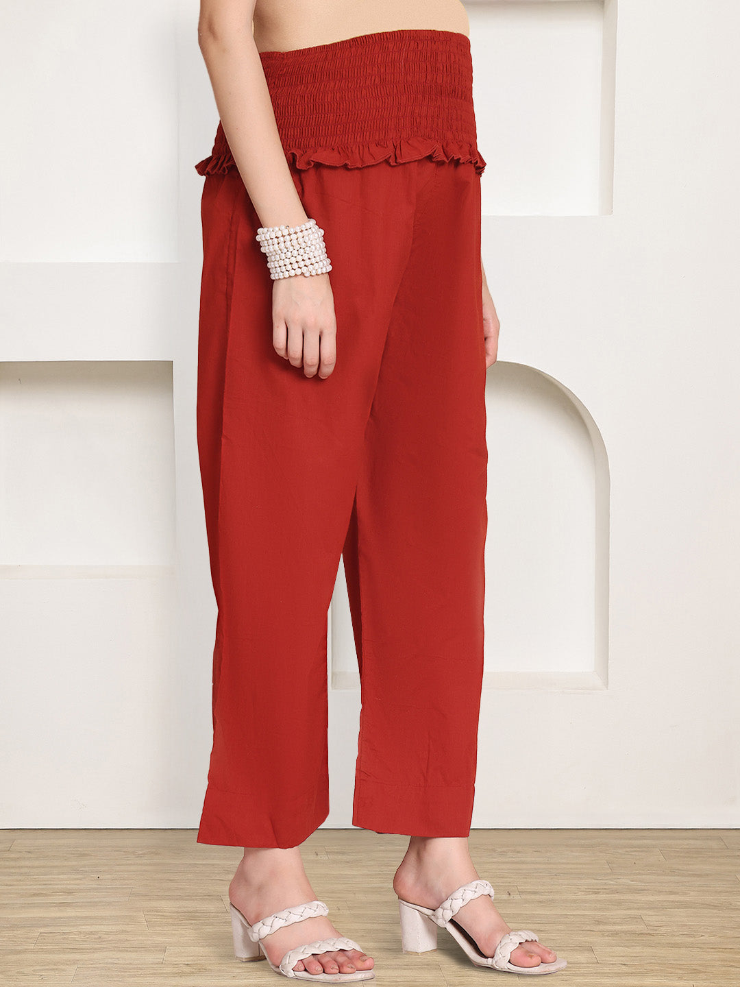 Navy Blue Floral Cotton Maternity Kurta with Trouser