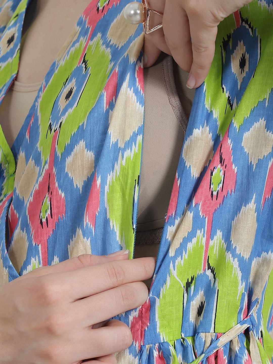 Printed Multi Cotton Maternity Kurta