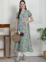 Printed Multi Cotton Maternity Kurta