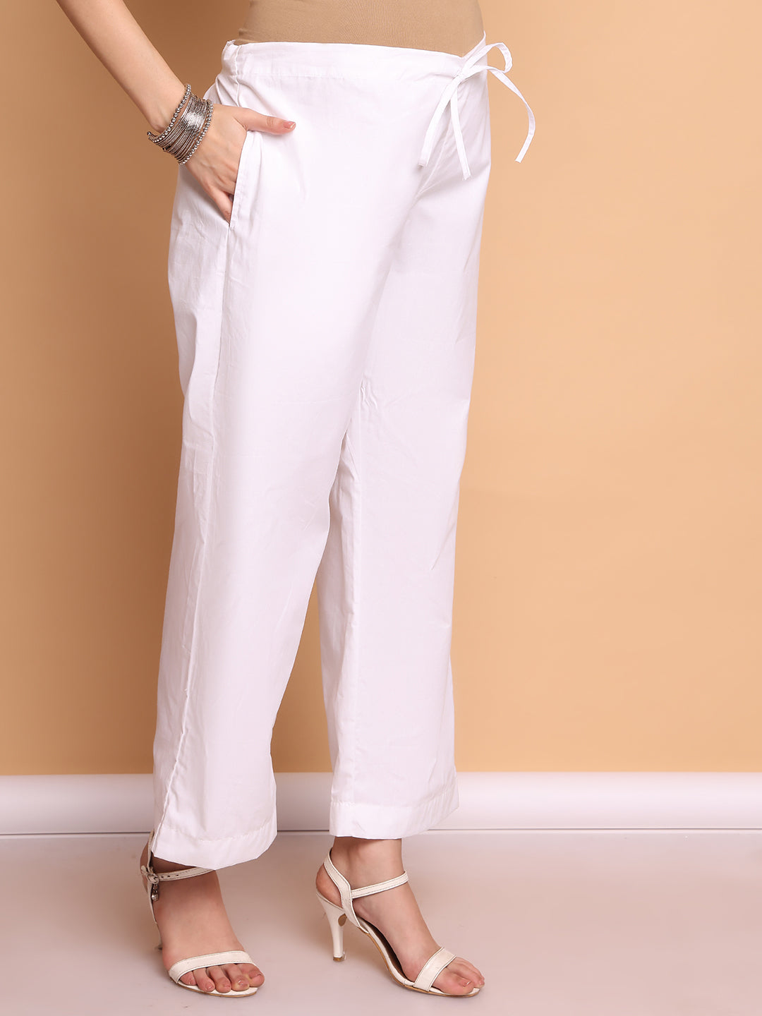 Yellow Floral Cotton Lurex Maternity Kurta with Trouser