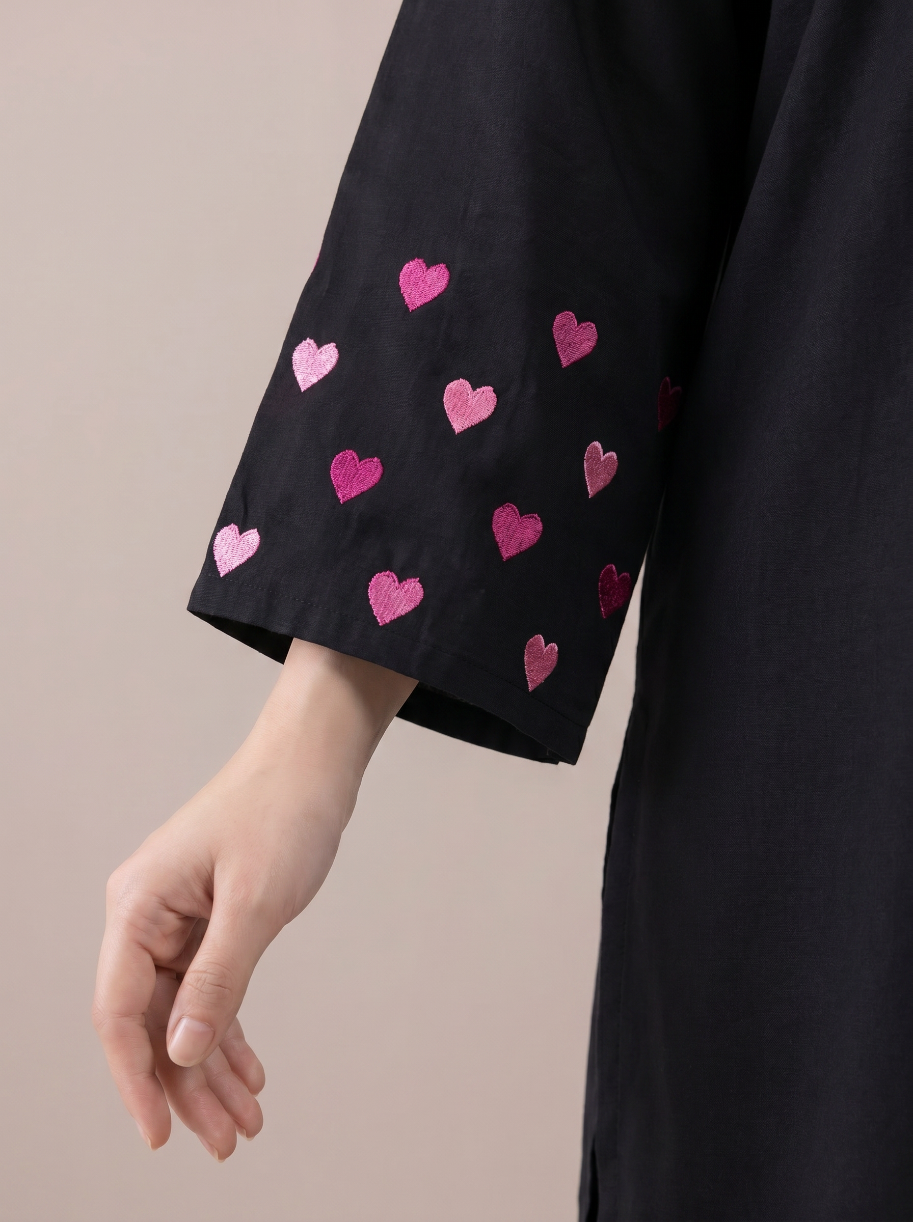 Black Solid Rayon Maternity Farshi Kurta Set