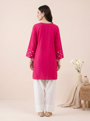 Pink Solid Rayon Maternity Farshi Kurta Set
