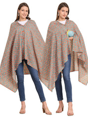 green  Floral Cotton Nursing Cover