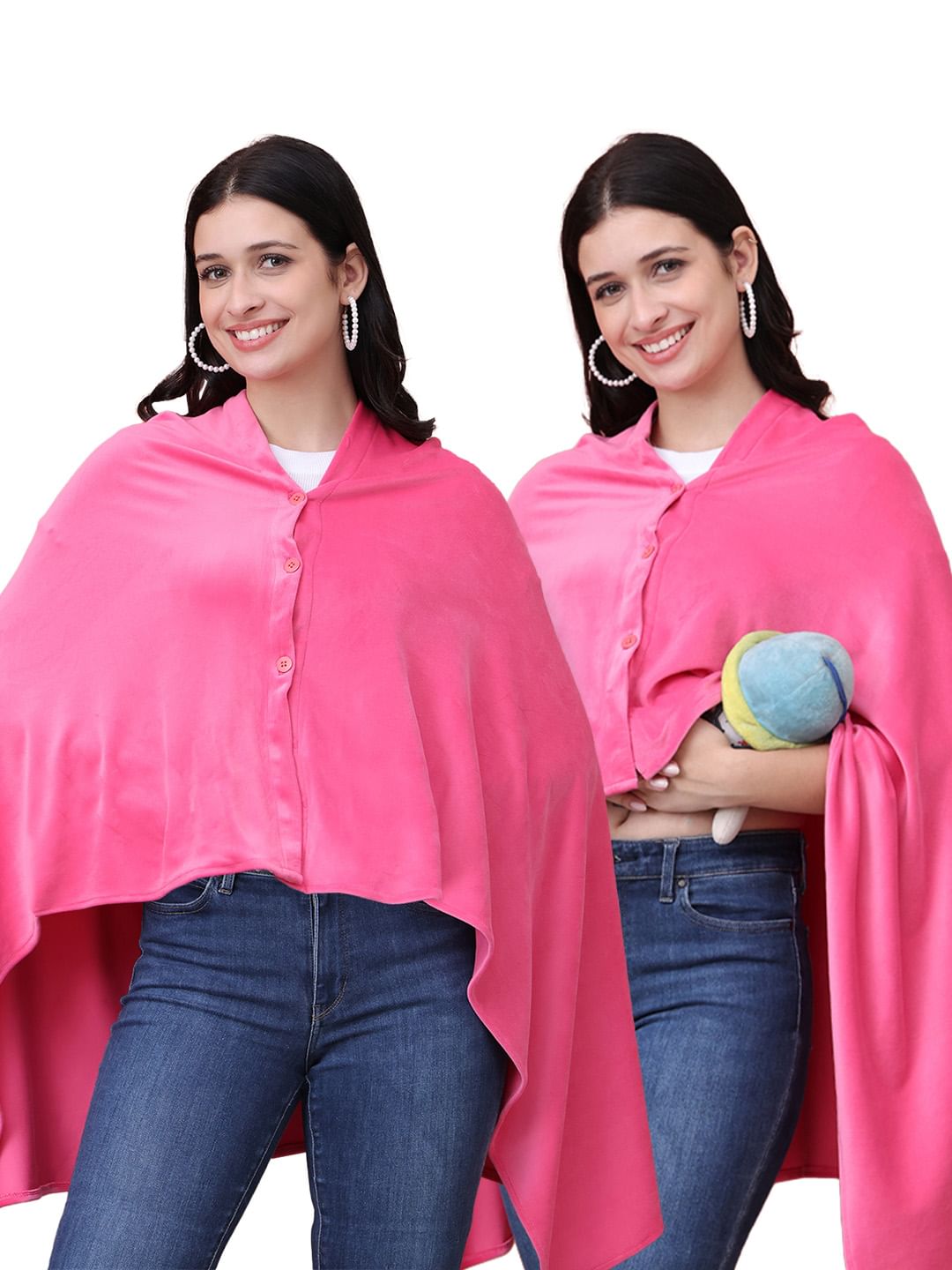 Solid Pink Velour Nursing Cover