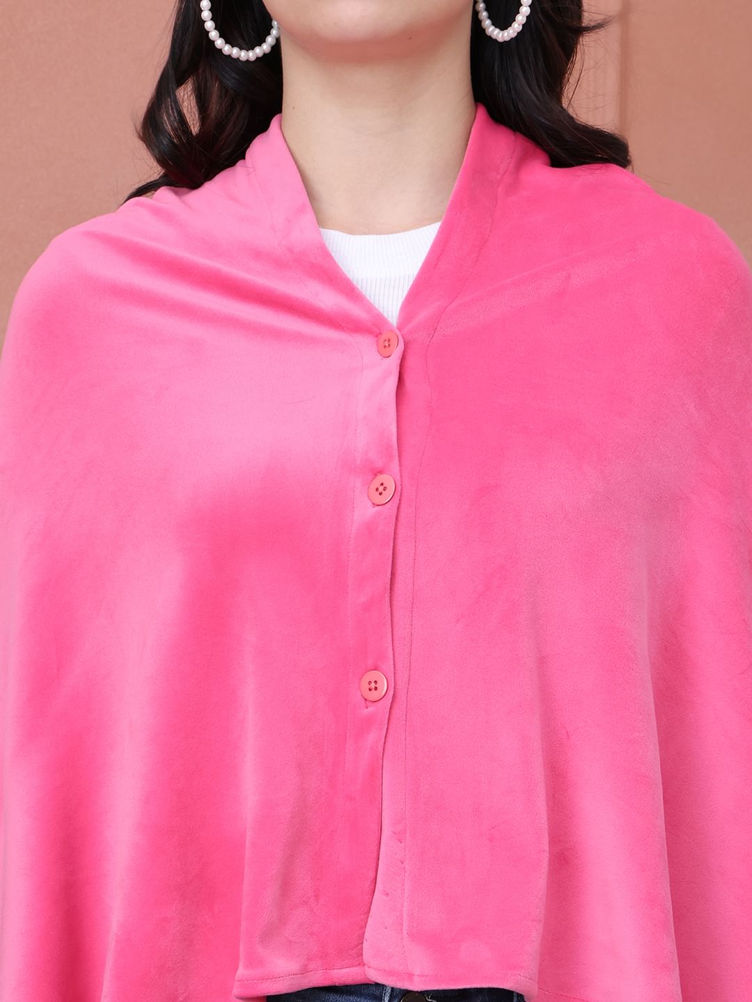 Solid Pink Velour Nursing Cover
