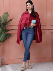 Solid Maroon Velour Nursing Cover