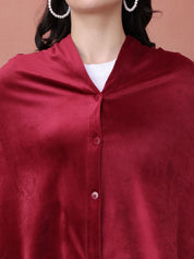 Solid Maroon Velour Nursing Cover