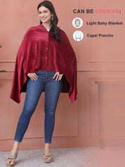 Solid Maroon Velour Nursing Cover