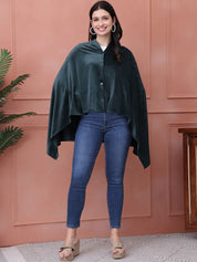 Solid Green Velour Nursing Cover