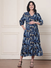Maternity fit and flare dress