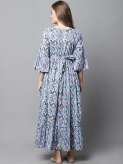 Purple Floral Maternity dress
