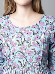 Purple Floral Maternity dress