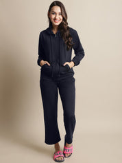 Fleece Navy Blue Winter Night Suit